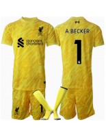 Otroške Nogometnih dresov Liverpool Alisson Becker #1 Vratar Tretji 2024-25 Kratki rokavi (+ hlače)
